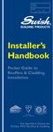 Installer s Handbook. Pocket Guide to Roofline & Cladding Installation BBA BRITISH BUILDING PRODUCTS