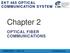 EKT 465 OPTICAL COMMUNICATION SYSTEM. Chapter 2 OPTICAL FIBER COMMUNICATIONS