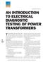 TesTIng of Power. Transformers are the largest, most. feature. By brandon dupuis