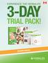 3-DAY TRIAL PACK! EXPERIENCE THE HERBALIFE TRAINING MANUAL
