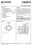 CA3012. FM IF Wideband Amplifier. Description. Features. Applications. Ordering Information. Schematic Diagram. Pinout.