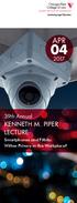 APR. 39th Annual KENNETH M. PIPER LECTURE. Smartphones and Fitbits: Wither Privacy in the Workplace?