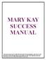 MARY KAY SUCCESS MANUAL