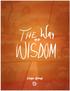 Large Group. The Way of Wisdom Lesson 4 July 1/2 1
