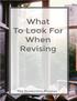What To Look For When Revising