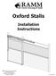 Oxford Stalls Installation Instructions