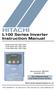 HITACHI. L100 Series Inverter Instruction Manual. Cover. Single-phase Input 200V Class Three-phase Input 200V Class Three-phase Input 400V Class