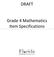 DRAFT. Grade 4 Mathematics Item Specifications
