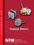 Tin-Can Steppers. Stepper Motors. Nippon Pulse Your Partner in Motion Control. nipponpulse.com