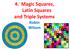 4. Magic Squares, Latin Squares and Triple Systems Robin Wilson