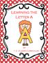 Learning the Letter A