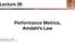 Performance Metrics, Amdahl s Law