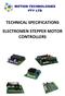 TECHNICAL SPECIFICATIONS ELECTROMEN STEPPER MOTOR CONTROLLERS
