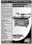 MODEL SETUP & OPERATION MANUAL # DELUXE ROUTER TABLE KIT (Bench top model)