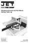 Operating Instructions and Parts Manual Sliding Table Jig