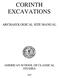 CORINTH EXCAVATIONS ARCHAEOLOGICAL SITE MANUAL AMERICAN SCHOOL OF CLASSICAL STUDIES