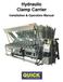 Hydraulic Clamp Carrier. Installation & Operation Manual