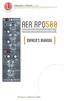 aea rpq500 { OWNER S MANUAL } ribbonmics & preamps VERSATILE MIC PREAMP IN THE 500 SERIES FORMAT since 1964
