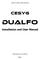 CESYG DUALFO USER MANUAL CESYG. DuaLFO. Installation and User Manual. Document CE A. Page 1