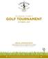 7th ANNUAL CHARITY GOLF TOURNAMENT OCTOBER 2, 2017 SPECIAL APPEARANCES BY