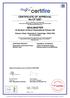 CERTIFICATE OF APPROVAL No CF SEALMASTER (A division of Dixon International Group Ltd)