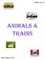 Update No. 13 ANIMALS & TRAINS