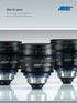 Ultra 16 Lenses. A Complete Set of Modern Super 16 High Speed Primes
