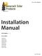 Installation Manual. Side of Pole Mount Edition v3.24. For models: