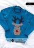 Reindeer sweater. Note: The yarn amounts are based on average requirements for the specified tension and yarn.