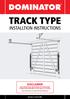 TRACK TYPE DISCLAIMER. THESE INSTRUCTIONS ARE INTENDED FOR PROFESSIONAL GARAGE DOOR INSTALLERS and only apply to the fittings