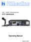 HF / VHF Transceiver PT-8000A. Operating Manual. Version