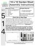 10 x 10 Garden Shed Assembly Instructions