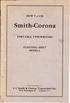 Smith-Corona HOW TO USE PORTABLE TYPEWRITERS FLOATING SHIFT MODELS. L C Smith & Corona Typewriters Inc 701 E Washington St Syracuse N Y