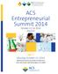 ACS Entrepreneurial Summit 2014 October 13-14, 2014