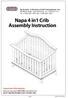 Napa 4 in1 Crib Assembly Instruction