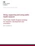 Doing, supporting and using public health research. The Public Health England strategy for research, development and innovation