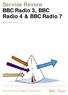 Service Review BBC Radio 3, BBC Radio 4 & BBC Radio 7