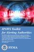 IPAWS Toolkit for Alerting Authorities FEMA