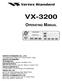 VX-3200 VX-3200 OPERATING MANUAL