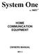 HOME COMMUNICATION EQUIPMENT OWNERS MANUAL REV