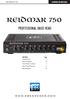 REIDMAR 750 PROFESSIONAL BASS HEAD USERS MANUAL. Introduction 2 Block Diagram 3 Front Panel Controls 4 Rear Panel Features 6 Specifications 8
