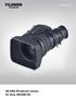HD ENG Broadcast Lenses for Sony XDCAM HD. Fujinon HD Lenses