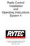 Radio Control Installation and Operating Instructions System 4