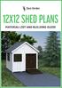 12x12 Shed Plans and Building Guide