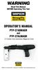 WARNING. Read This Manual BEFORE Operating This Tool OPERATOR S MANUAL. PTP-27ASMAGR and. PTP-27ALMAGR.27 Caliber Fully Automatic Magazine Tools