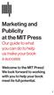 Marketing and Publicity at the MIT Press Our guide to what you can do to help us make your book a success