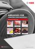 ABRASIVES FOR CONSTRUCTION MATERIALS