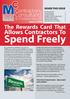 Spend Freely. Allows Contractors To. The Rewards Card That. Consultants. Contractors, & Freelancers UK Issue 1, 2018 INSIDE THIS ISSUE
