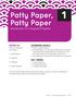 Patty Paper, Patty Paper