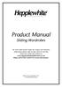 Product Manual. Sliding Wardrobes
